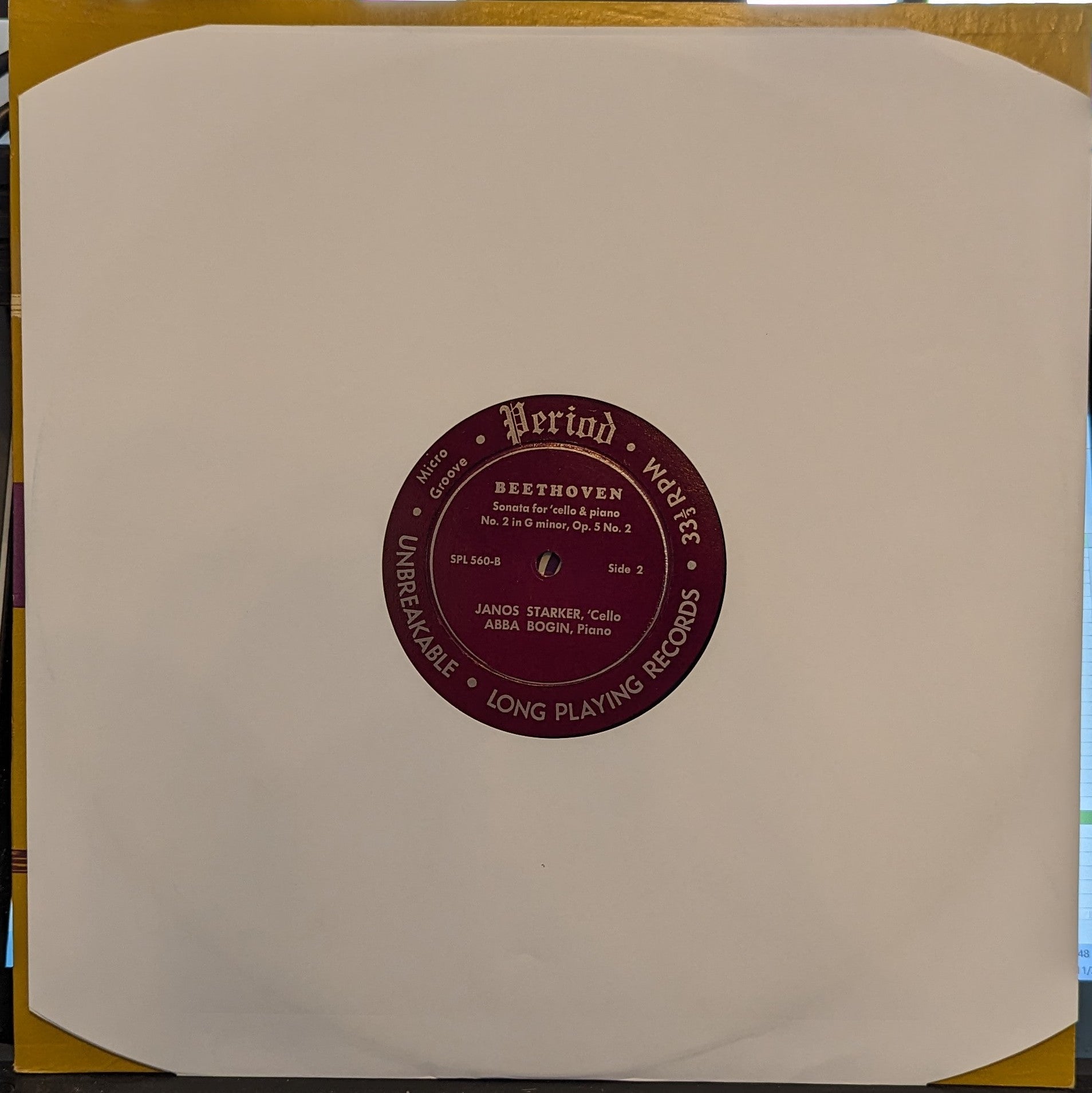 Ludwig van Beethoven - Sonatas For 'Cello and Piano | Excellent (EX) Near Mint (NM) Love Vinyl Records