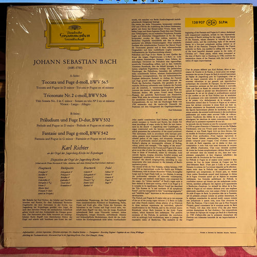 Johann Sebastian Bach - Toccata Und Fuge d-moll, BWV 565 · Triosonate Nr. 2 c-moll, BWV 526 · Präludium Und Fuge D-dur, BWV 532 · Fantasie Und Fuge g-moll, BWV 542 *SHRINK/GERMANY* | Near Mint (NM) Near Mint (NM) Love Vinyl Records