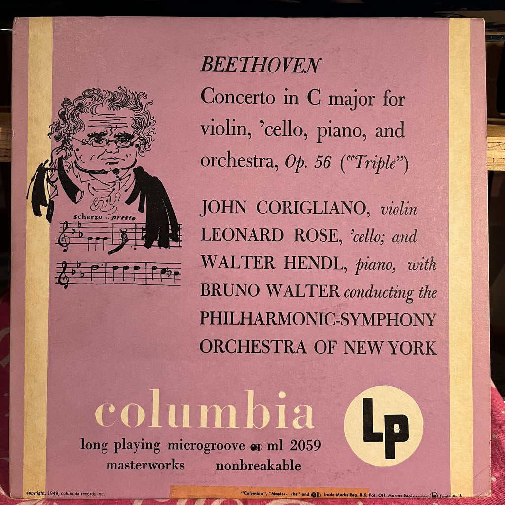 Ludwig van Beethoven - Concerto In C Major For Violin, 'Cello, Piano, And Orchestra, Op. 56 ("Triple") 10" | Near Mint (NM) Excellent (EX) Love Vinyl Records