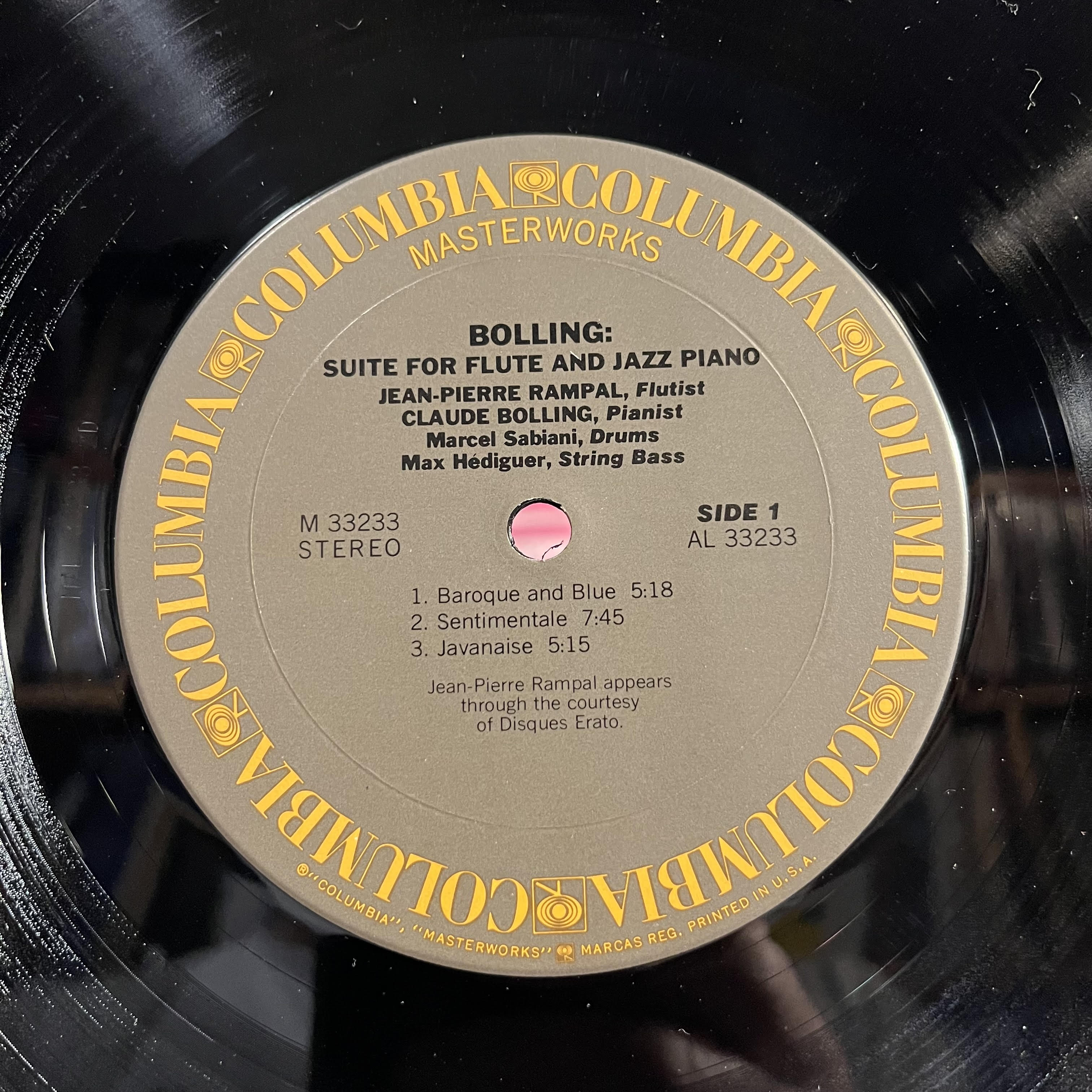 Jean-Pierre Rampal - Suite For Flute And Jazz Piano *TERRE HAUTE* | Near Mint (NM) Very Good Plus (VG+) Love Vinyl Records
