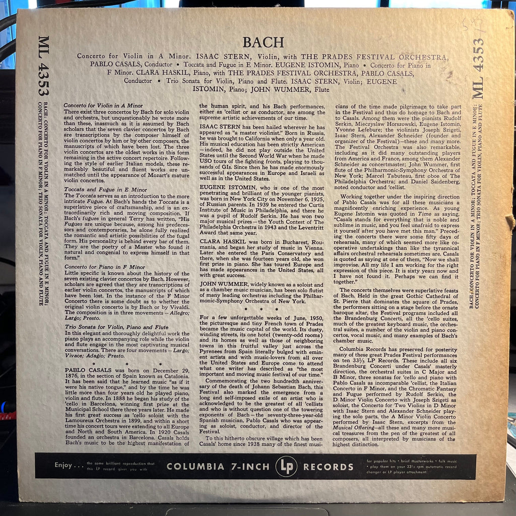 Johann Sebastian Bach - Prades Festival Vol. 9 | Near Mint (NM) Near Mint (NM) Love Vinyl Records