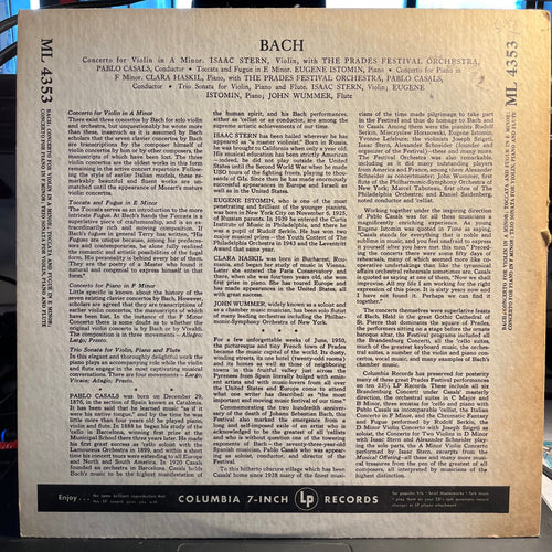 Johann Sebastian Bach - Prades Festival Vol. 9 | Near Mint (NM) Near Mint (NM) Love Vinyl Records