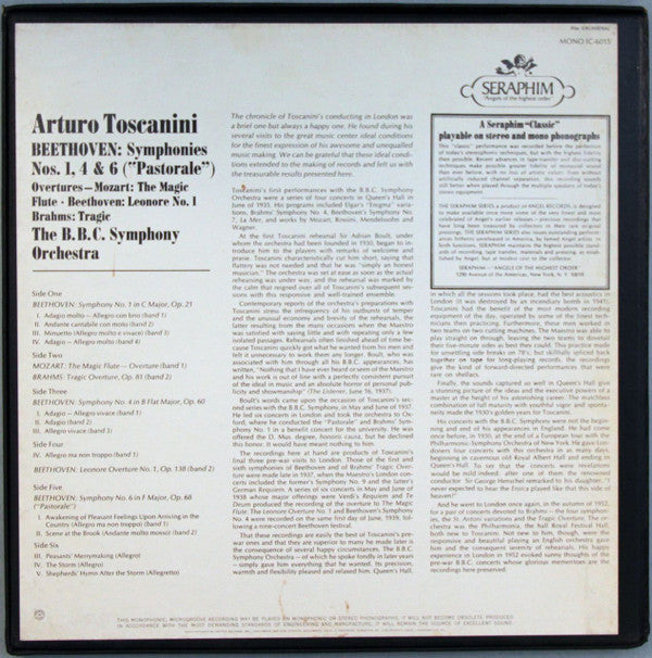 Arturo Toscanini - Beethoven: Symphonies Nos. 1, 4 & 6 ("Pastorale") *BOX* | Near Mint (NM) Excellent (EX) Love Vinyl Records