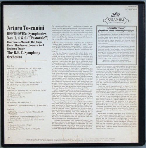 Arturo Toscanini - Beethoven: Symphonies Nos. 1, 4 & 6 ("Pastorale") *BOX* | Near Mint (NM) Excellent (EX) Love Vinyl Records