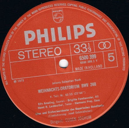 Johann Sebastian Bach - Weihnachts-Oratorium | Near Mint (NM) Near Mint (NM) Love Vinyl Records