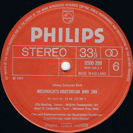 Johann Sebastian Bach - Weihnachts-Oratorium | Near Mint (NM) Near Mint (NM) Love Vinyl Records