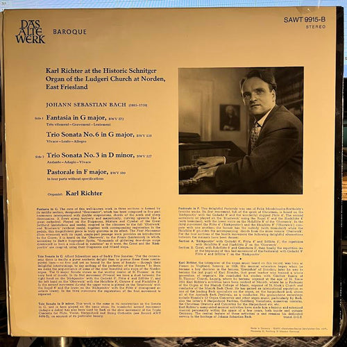 Johann Sebastian Bach - The Historic Schnitger Organ Of The Ludgeri Church | Near Mint (NM) Near Mint (NM) Love Vinyl Records