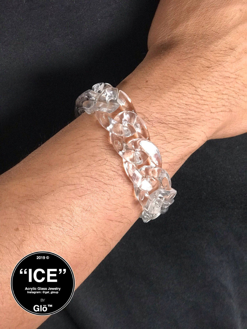 Clear Large Cuban Link Bracelet | Bold and Contemporary Jewelry plushtrap