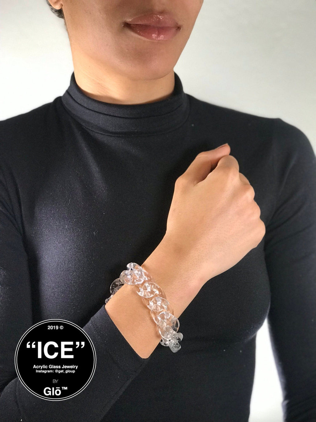 Clear Large Cuban Link Bracelet | Bold and Contemporary Jewelry plushtrap