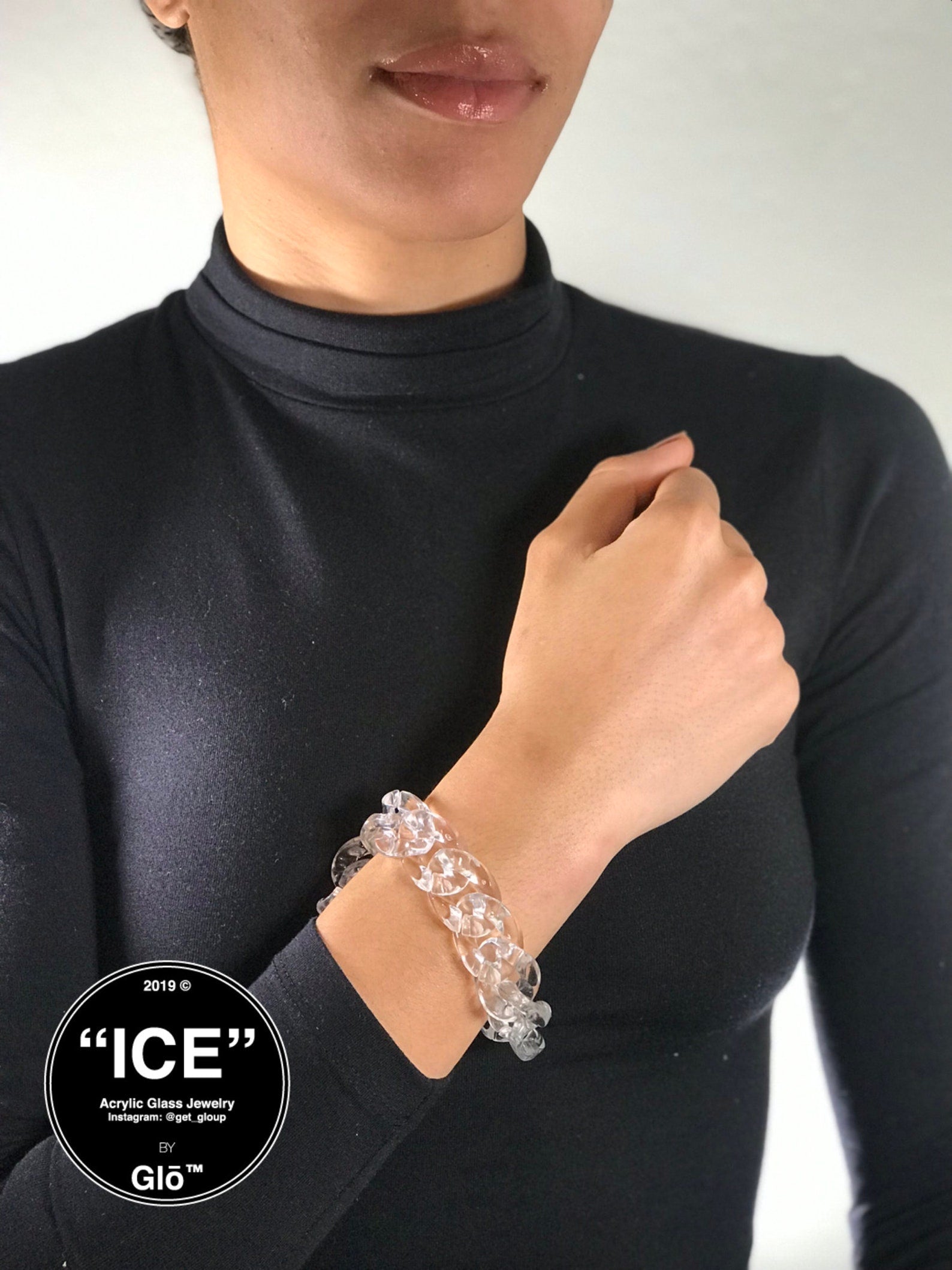 Clear Large Cuban Link Bracelet | Bold and Contemporary Jewelry plushtrap