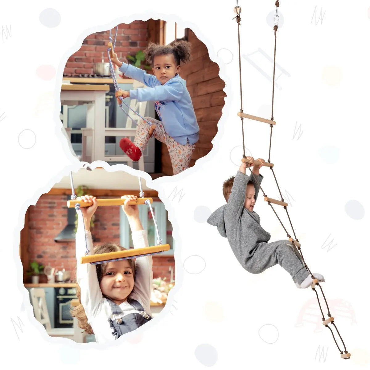 Climbing rope ladder for kids 3-9 y.o. Goodevas B2B