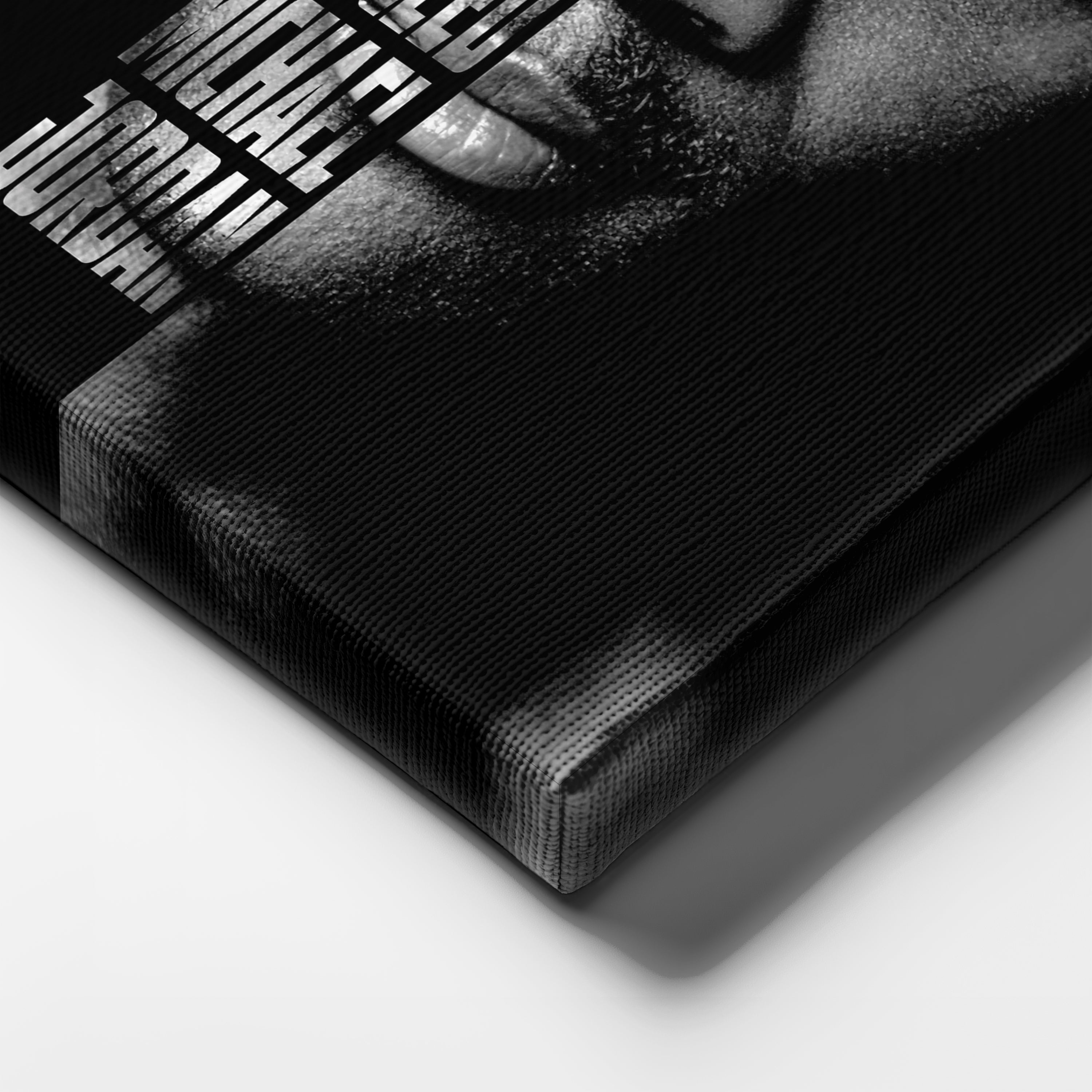 Michael Jordan Face Canvas Art - Motivational NBA Poster Wall Decor CanvasBlackArt