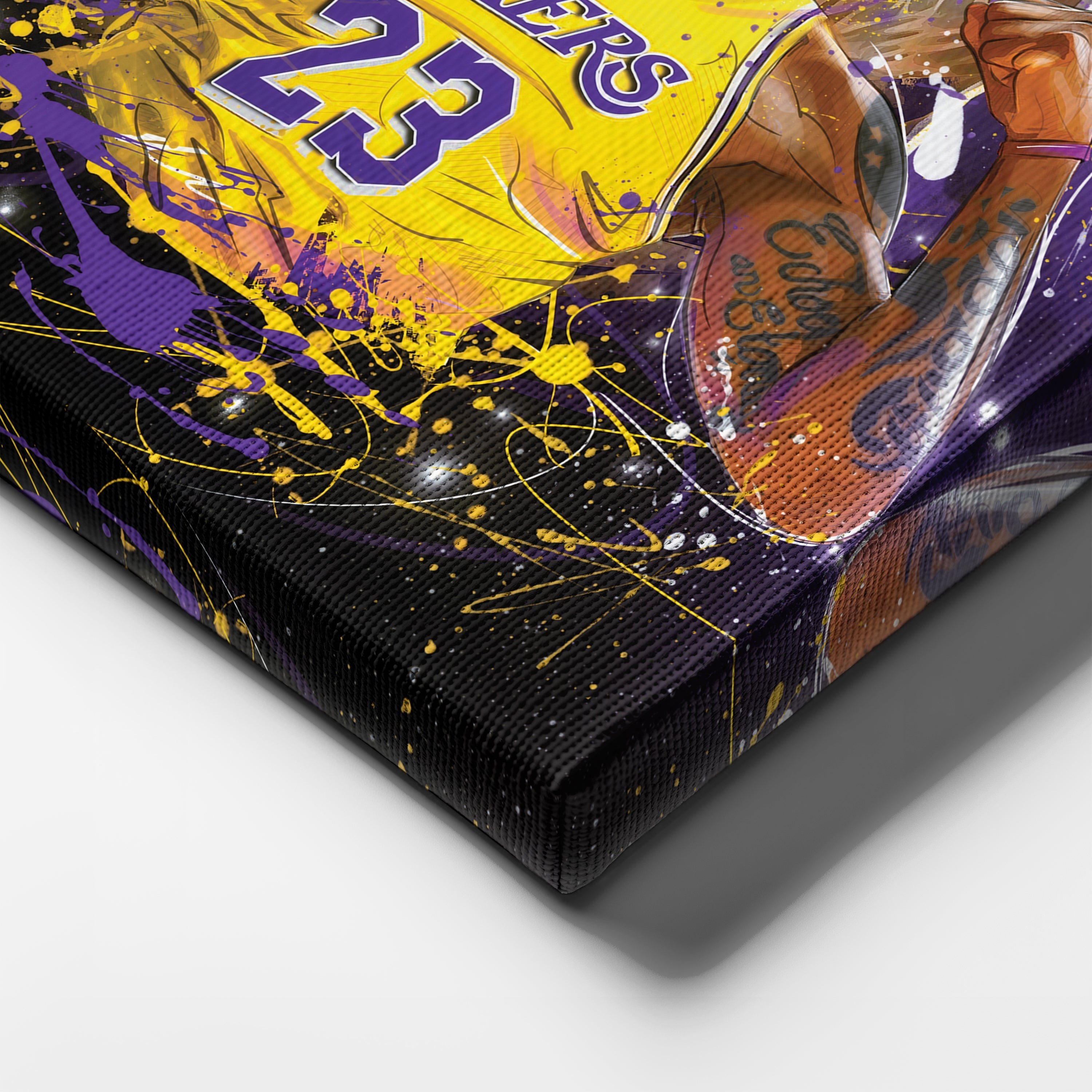 LeBron James Lakers Canvas – NBA Wall Art for Man Cave CanvasBlackArt