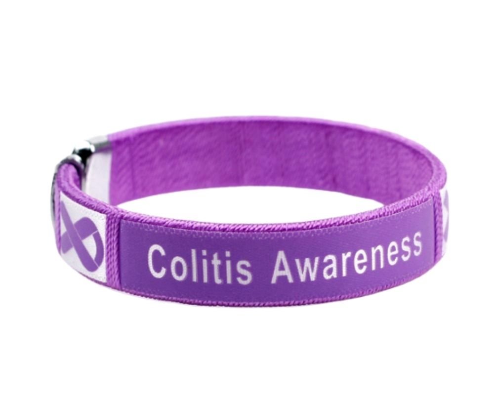 Colitis Awareness Purple Ribbon Bangle Bracelets The Awareness Company