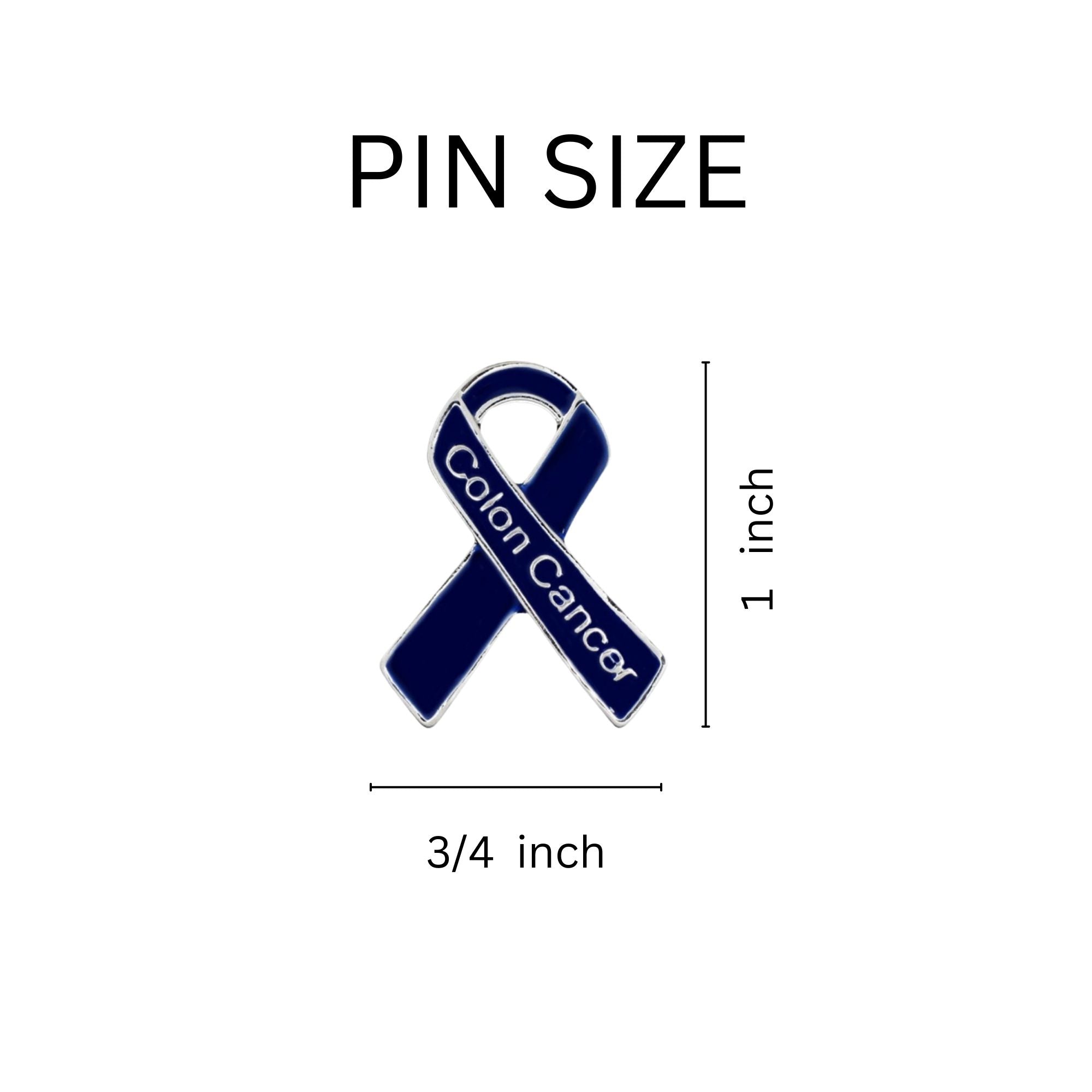 10 Pack Colon Cancer Awareness Ribbon Pins The Awareness Company