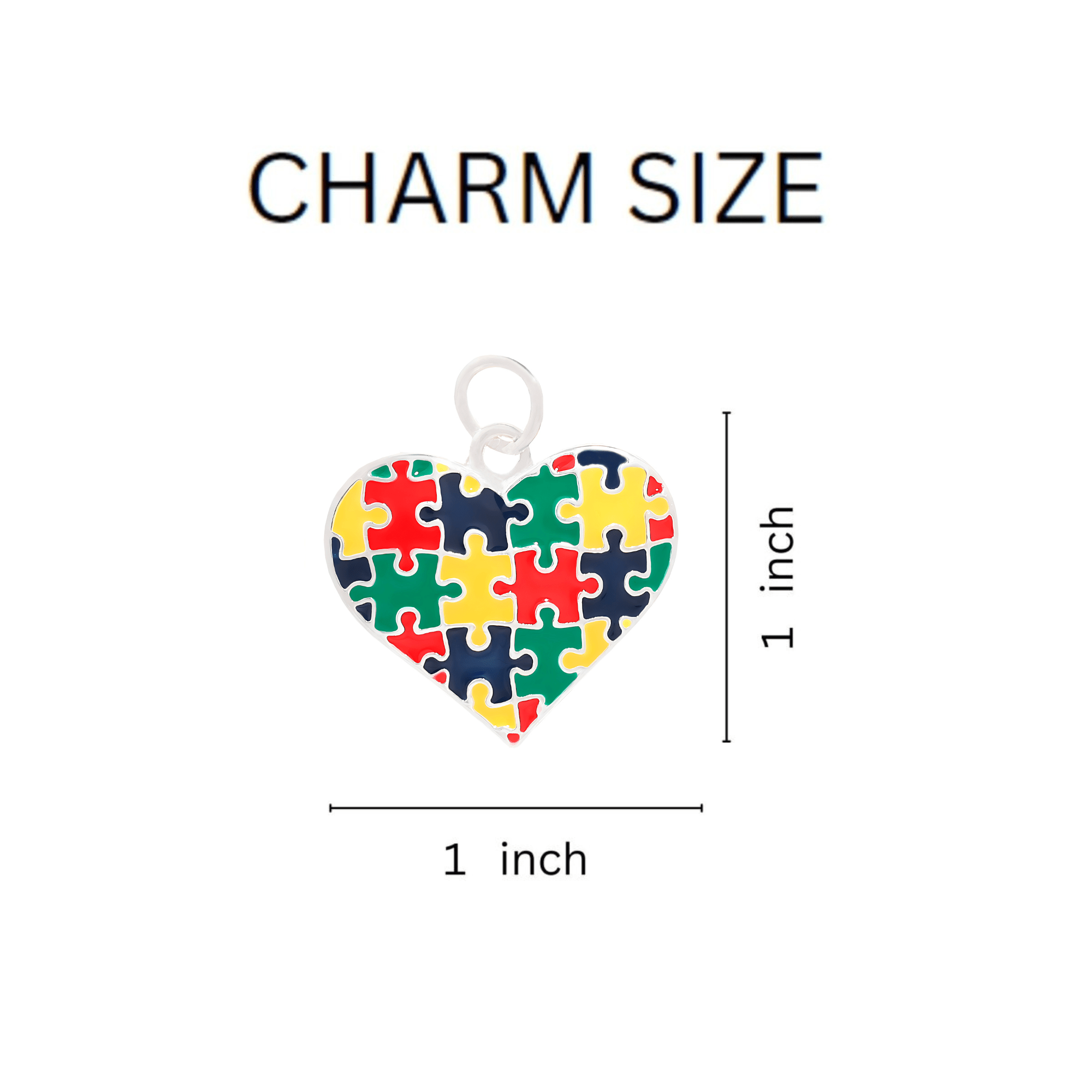 Colored Heart Puzzle Piece Autism Beaded Charm Bracelets The Awareness Company