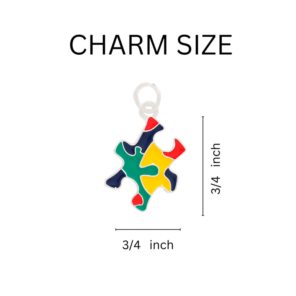 Colored Puzzle Piece Autism Awareness Necklaces The Awareness Company