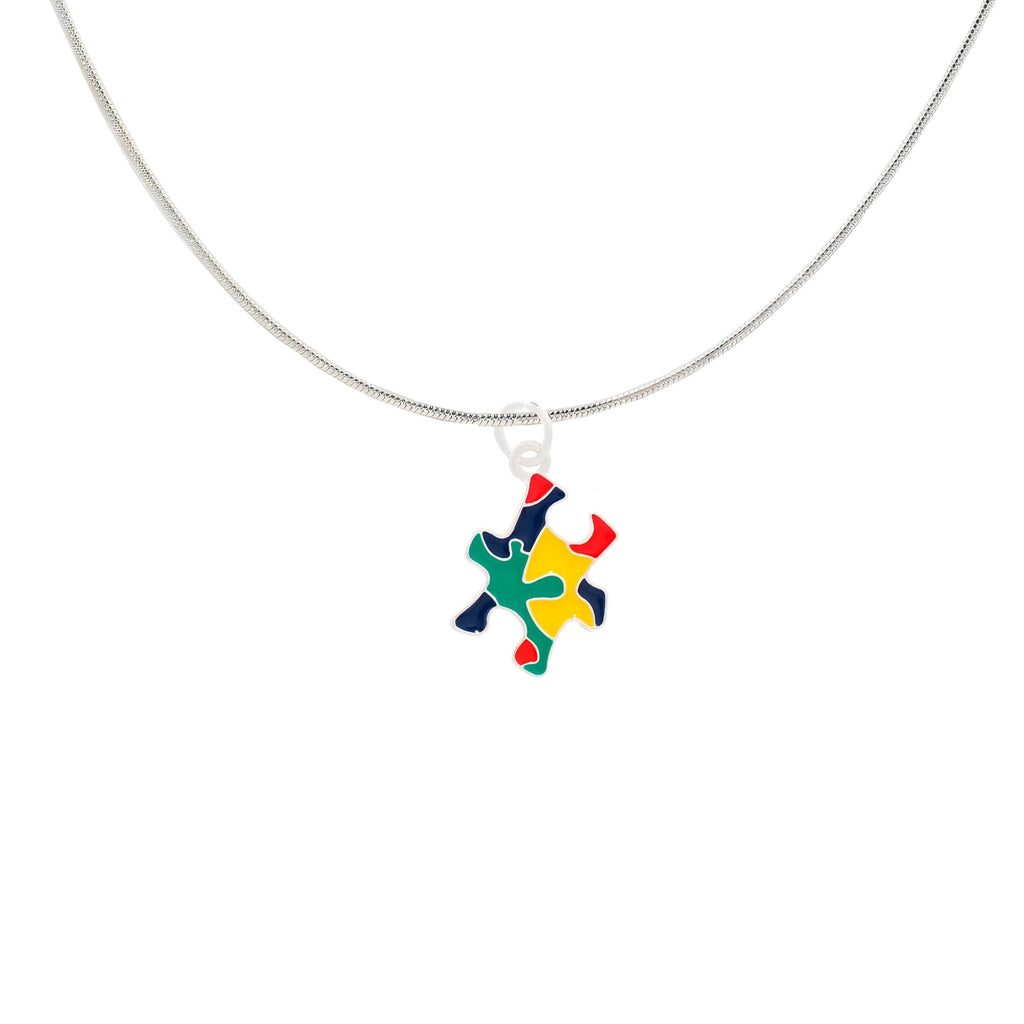 Colored Puzzle Piece Autism Awareness Necklaces The Awareness Company