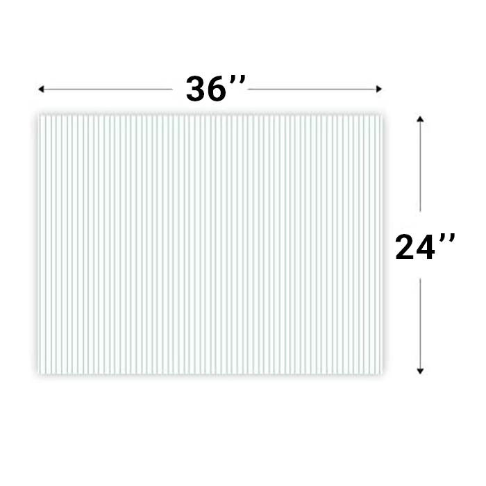 Corrugated Plastic Sheets - 24 x 36 inches - Acoustic Foam Backing SoundAssured