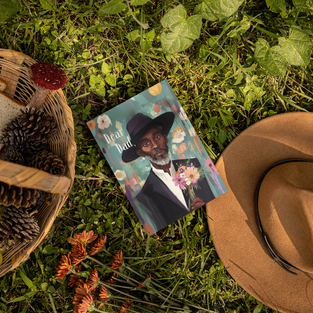 Father’s Day Card for Black Dads or Any Occasion  - Well-Dressed Dad Black Magic Social Club