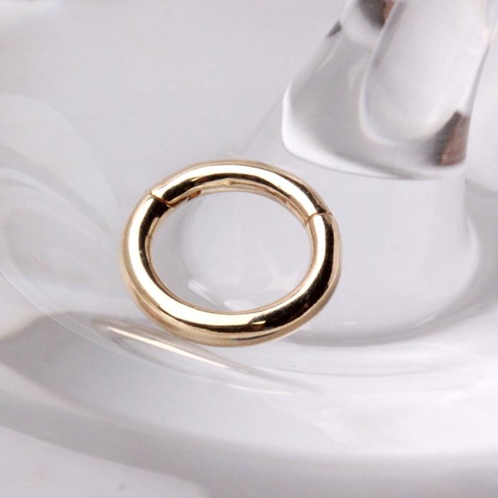 14Kt. Yellow Gold Seamless Clicker Ring - 8mm Fashion Hut Jewelry