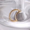 14Kt. Yellow Gold Crescent Moon Seamless Clicker Ring Fashion Hut Jewelry