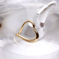 14Kt. Yellow Gold Lovely Heart Seamless Clicker Ring Fashion Hut Jewelry