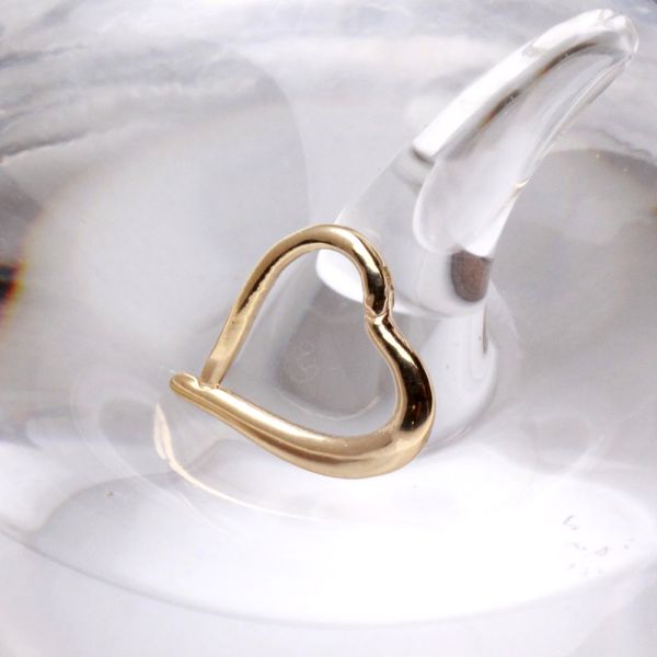 14Kt. Yellow Gold Lovely Heart Seamless Clicker Ring Fashion Hut Jewelry