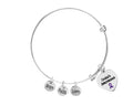 Crohn's Disease Awareness Heart Charm Retractable Bracelets The Awareness Company