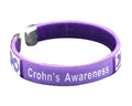 Crohn's Disease Awareness Purple Ribbon Bangle Bracelets The Awareness Company