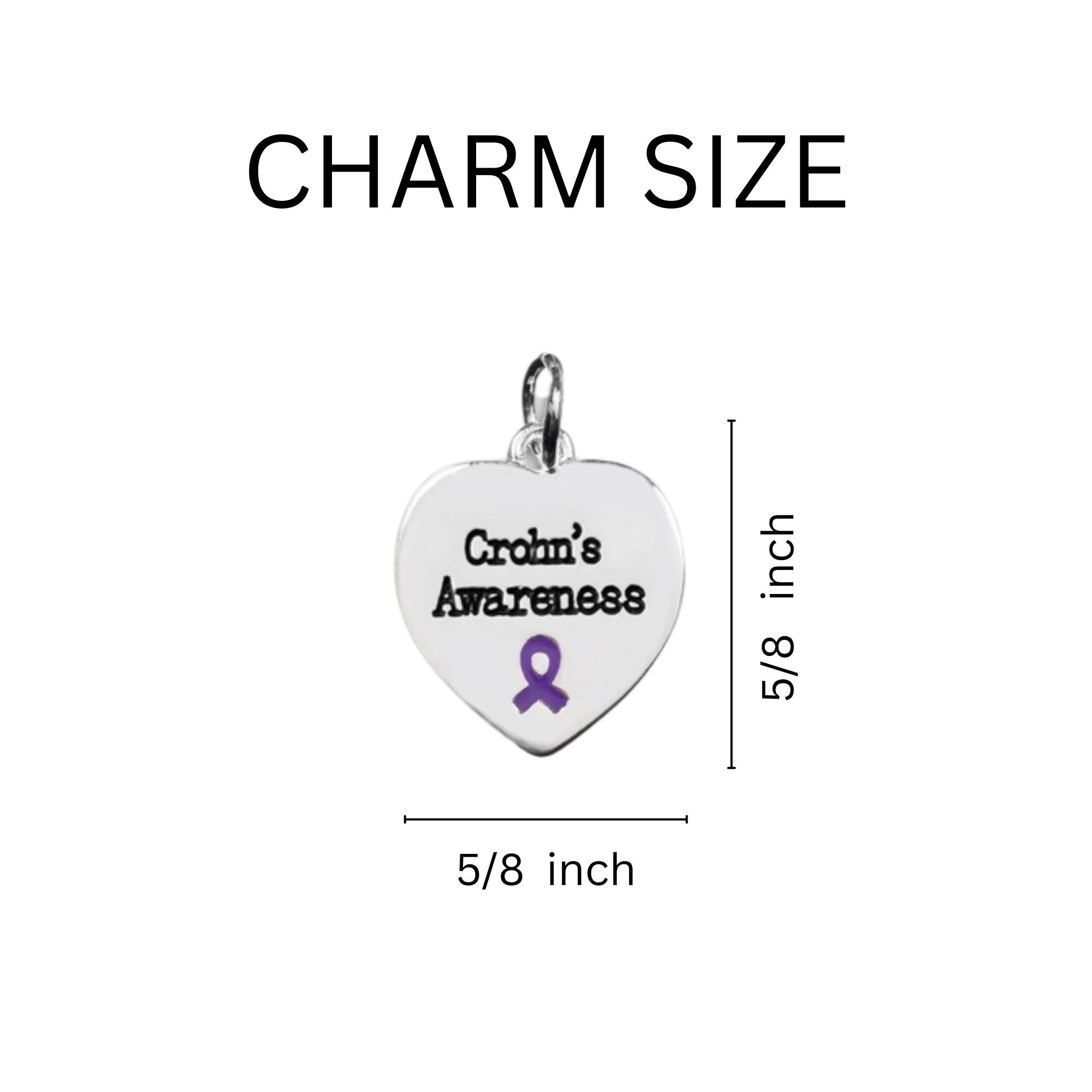 Crohn's Disease Awareness Purple Ribbon Partial Beaded Bracelets The Awareness Company