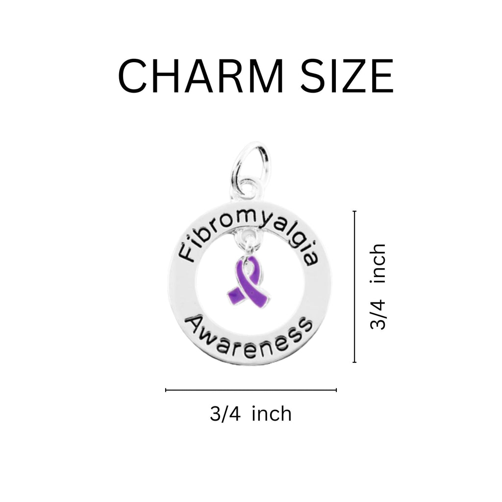 Crohn's Disease Awareness Purple Ribbon Retractable Charm Bracelets The Awareness Company