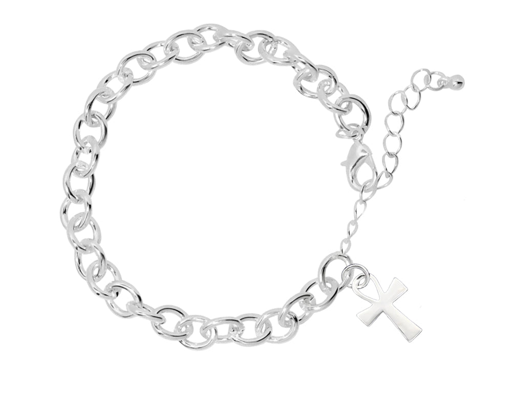 Cross Chunky Link Style Bracelets The Awareness Company