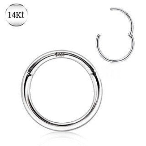 14Kt. White Gold Seamless Clicker Ring Fashion Hut Jewelry