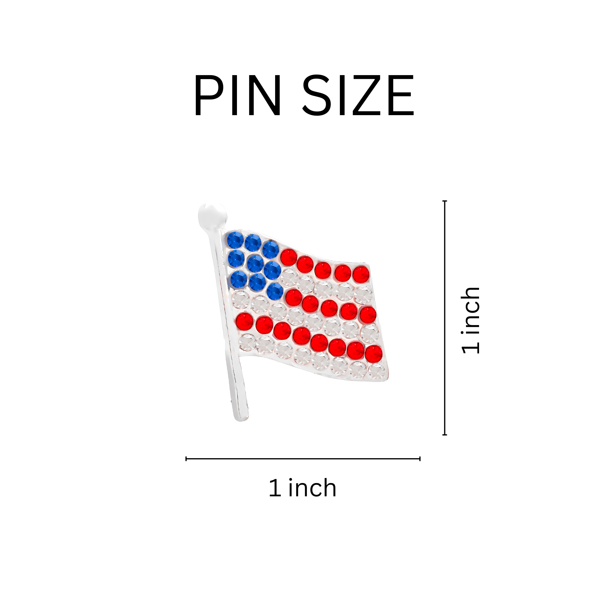 Crystal American Flag Pins The Awareness Company