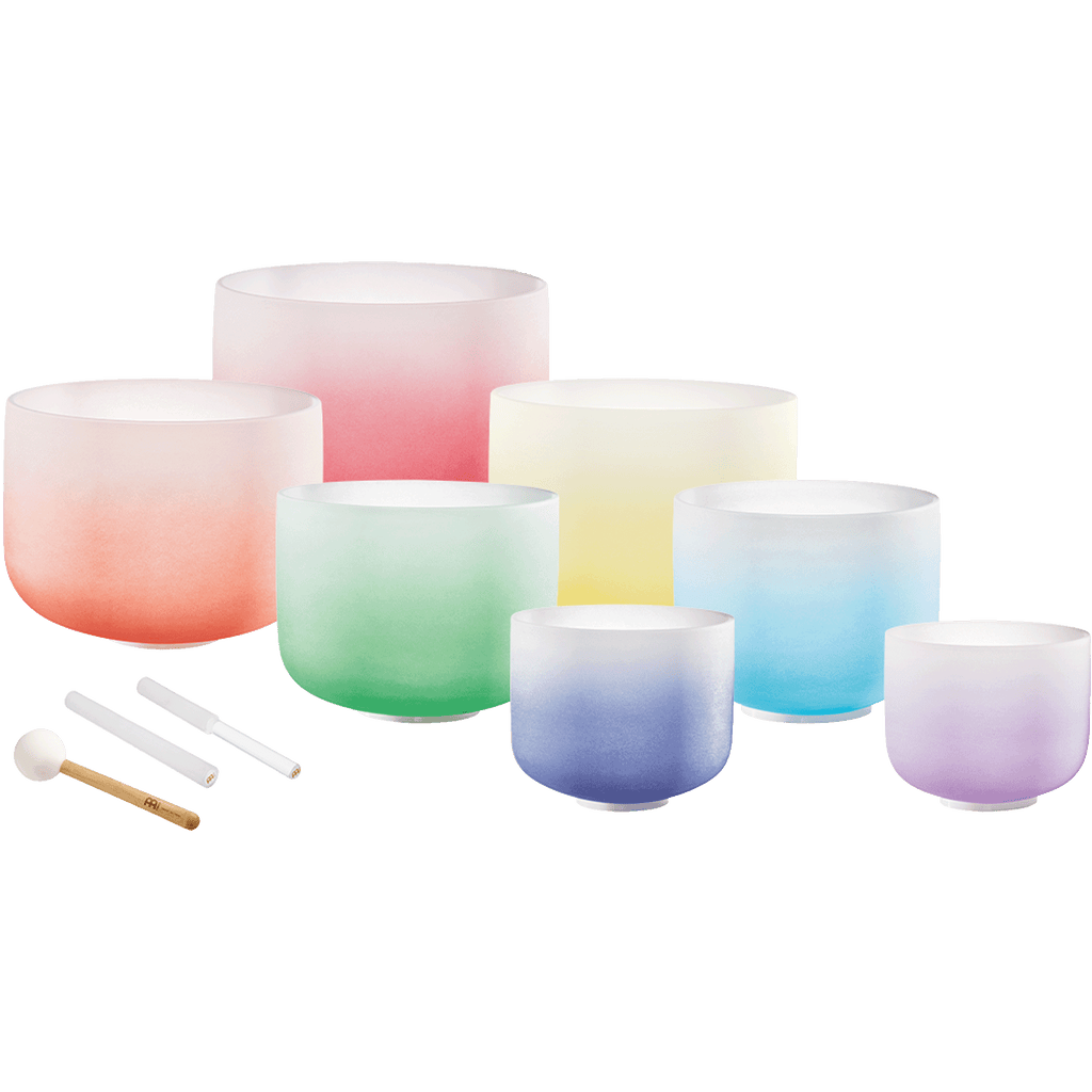 7 Chakra Color Quartz Crystal Singing Bowls Set (8"-14") Sound Healing LAB
