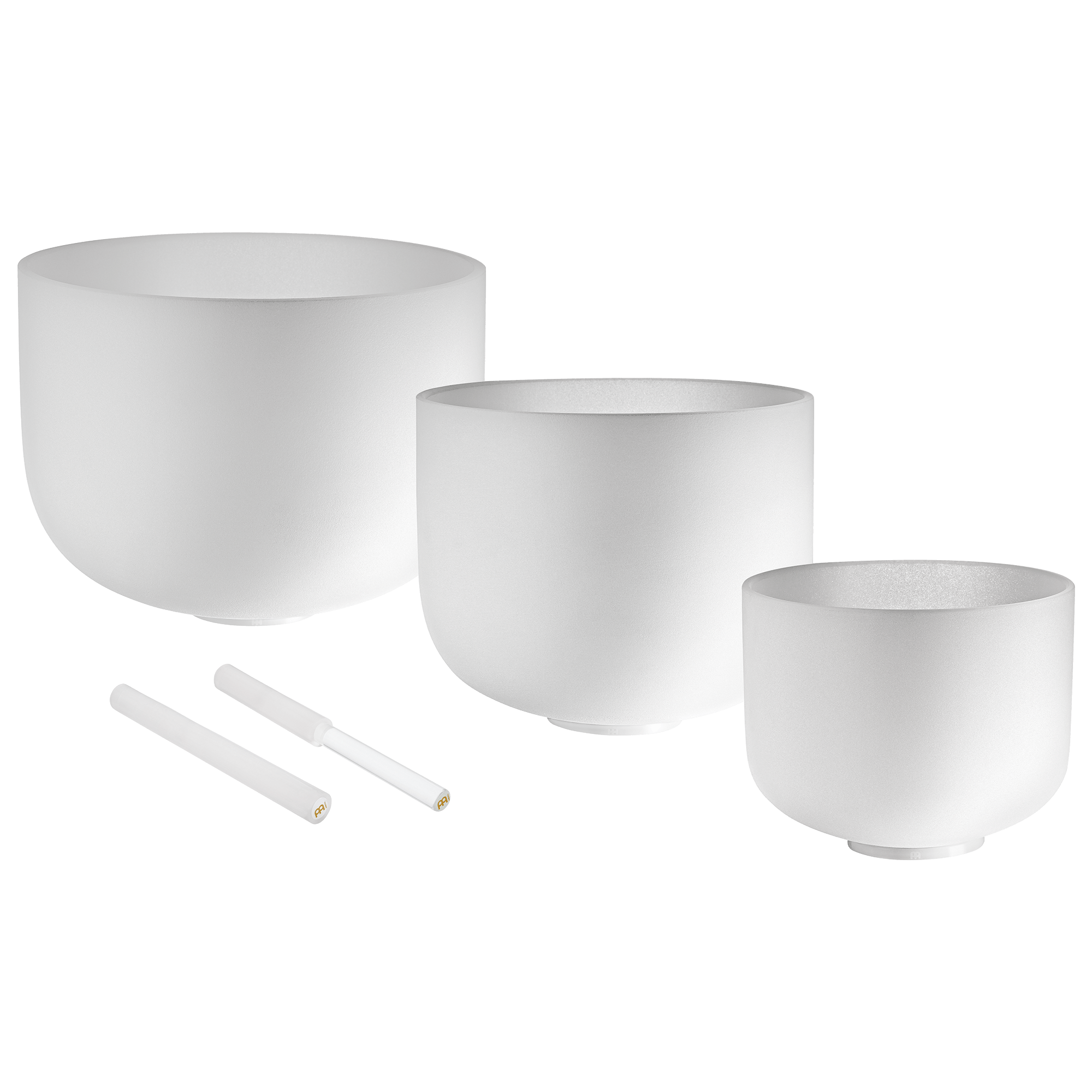 432 Hz Crystal Singing Bowls 8” F4, 10” D4, 12” C4 - Pure Harmony Set Sound Healing LAB