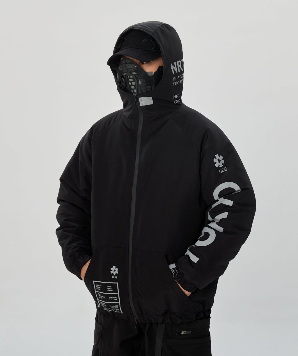 IB433 Black Winter Tokyo Parka Jacket Niepce