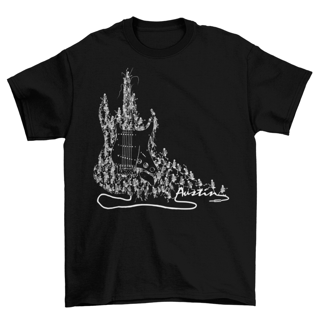 Graphic Austin Skeleton Guitar Design Taboo