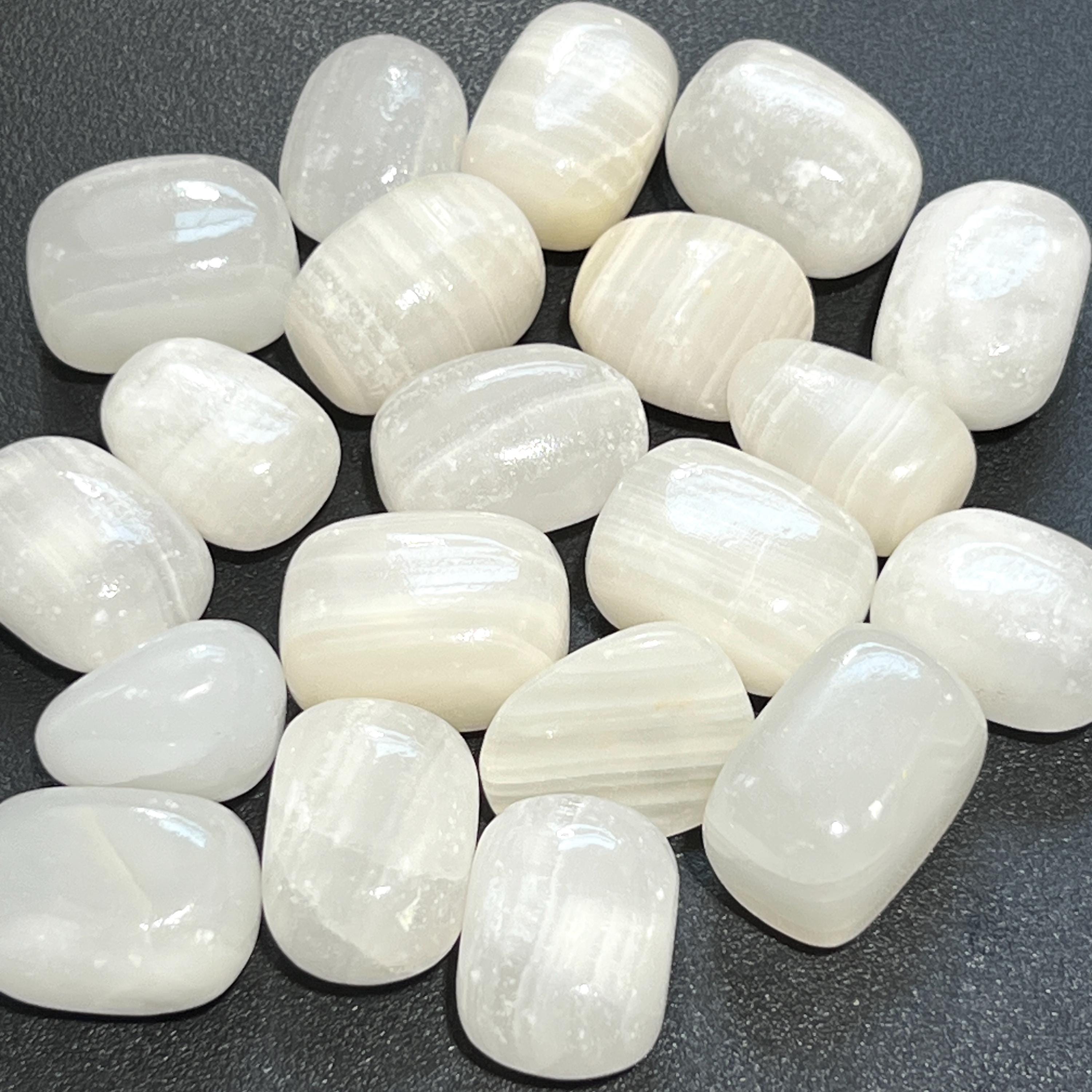 White Banded Calcite Tumbled Stones (By The Piece Or Pound) Amazing Crystals