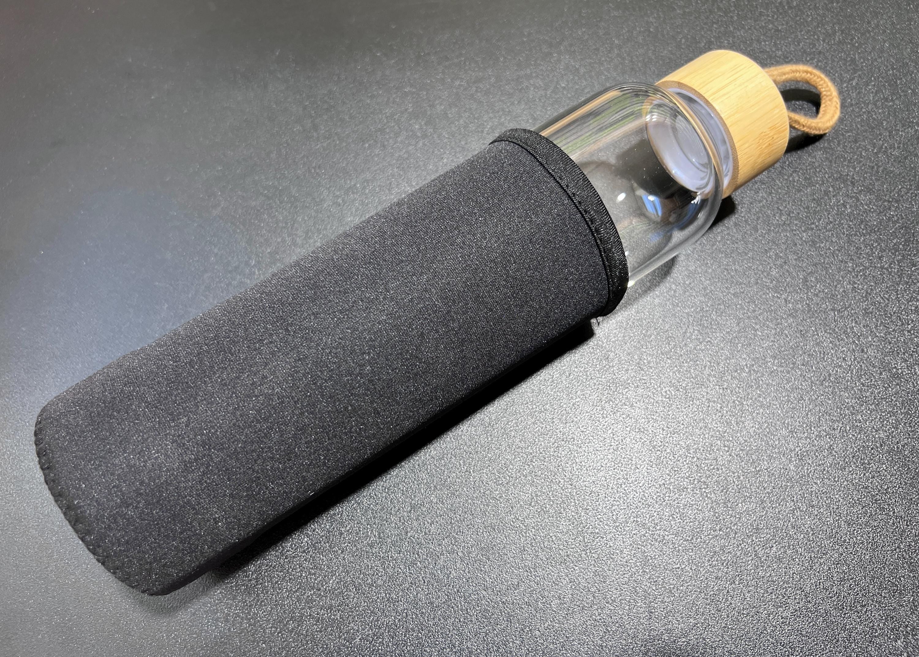 Crystal Infused Glass Water Bottle (Interchangeable Base) Gemstone Infuser Amazing Crystals