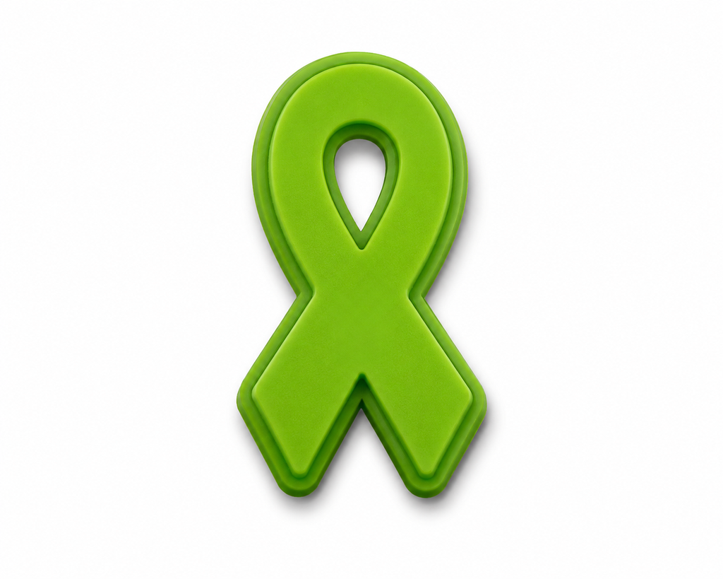 Lime Green Ribbon Silicone Pins The Awareness Company
