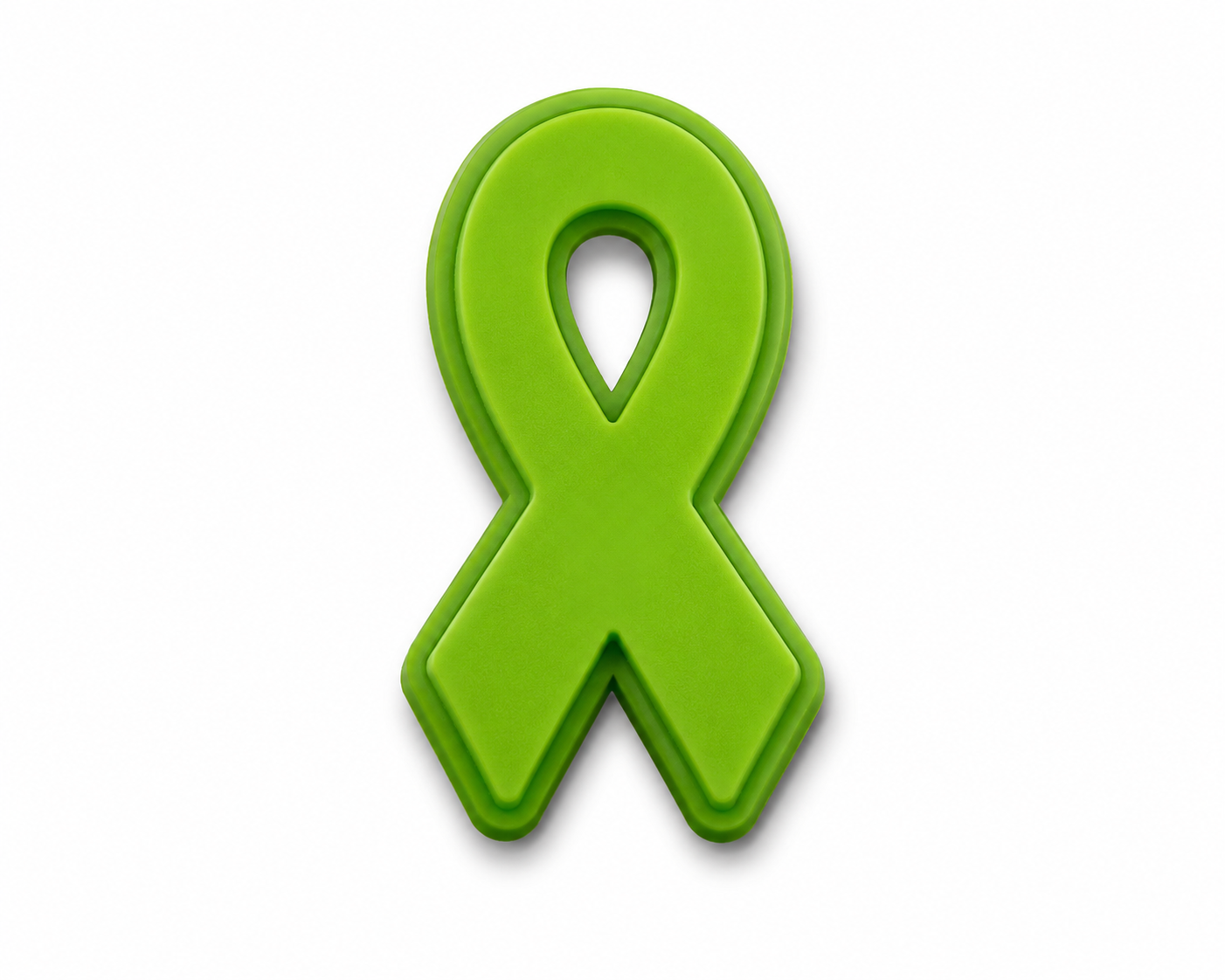 Lime Green Ribbon Silicone Pins The Awareness Company