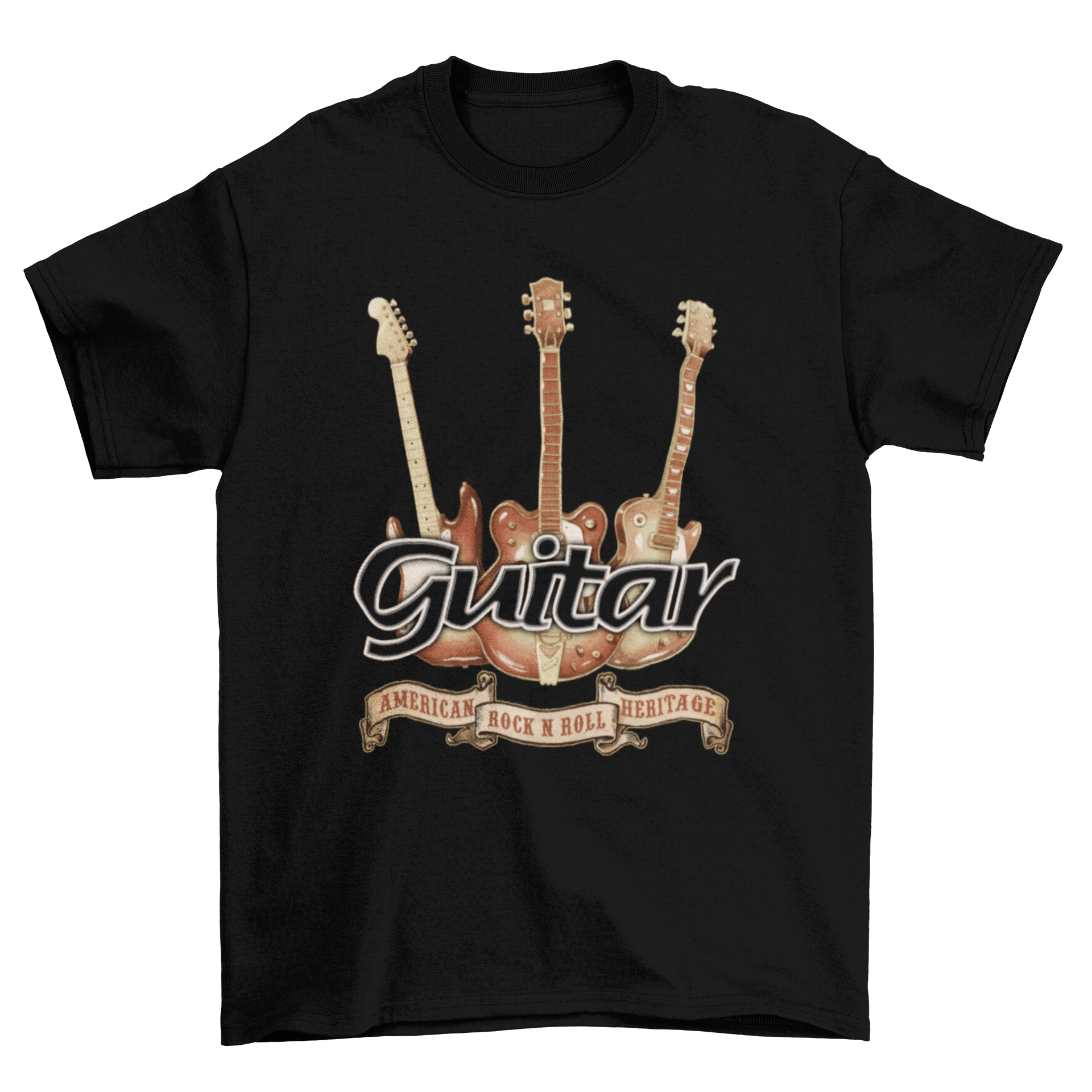 Guitar Ribbon Music and Band Tee Taboo