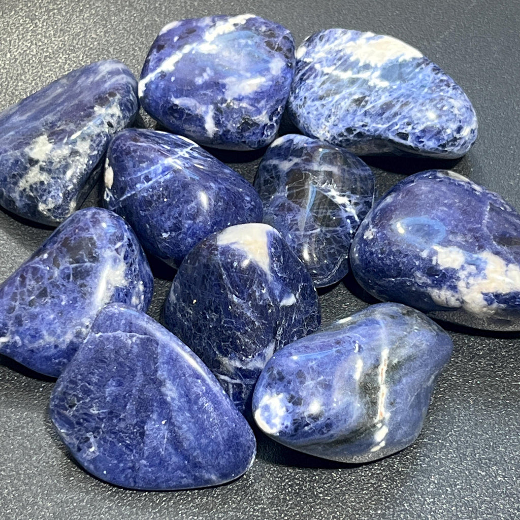 Large Blue Sodalite Tumbled Stones (By The Piece or Pound) Wholesale Amazing Crystals