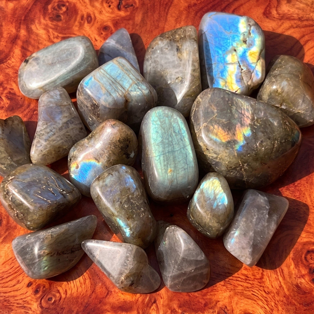 Labradorite Tumbled Stones (By The Piece Or Pound) Amazing Crystals