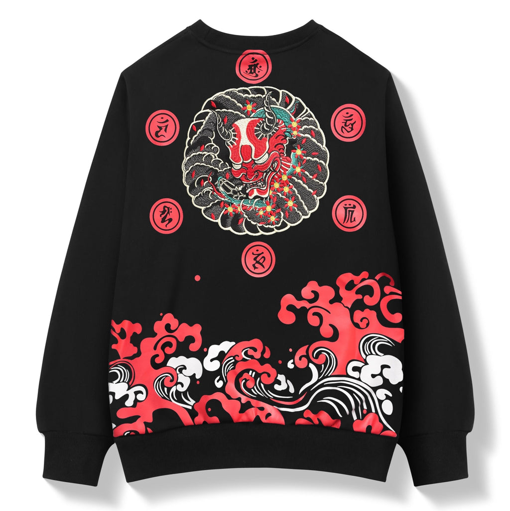 SW9060 Red Demon Embroidered Sweater Niepce