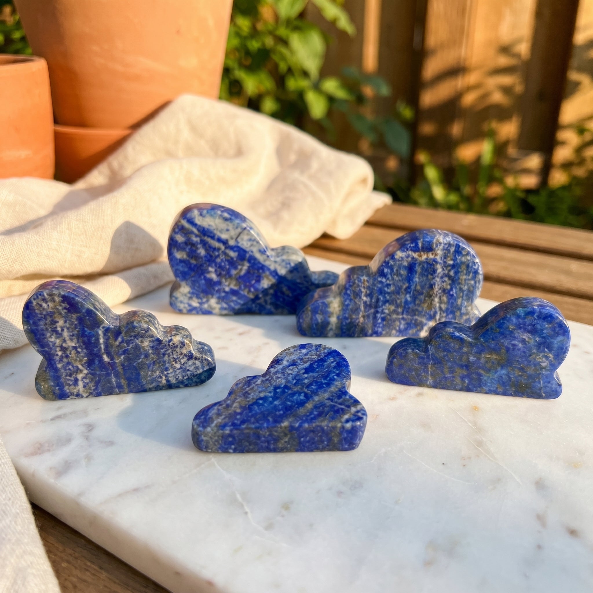 Lapis Lazuli Cloud Shape Carving (Mixed Sizes) Amazing Crystals
