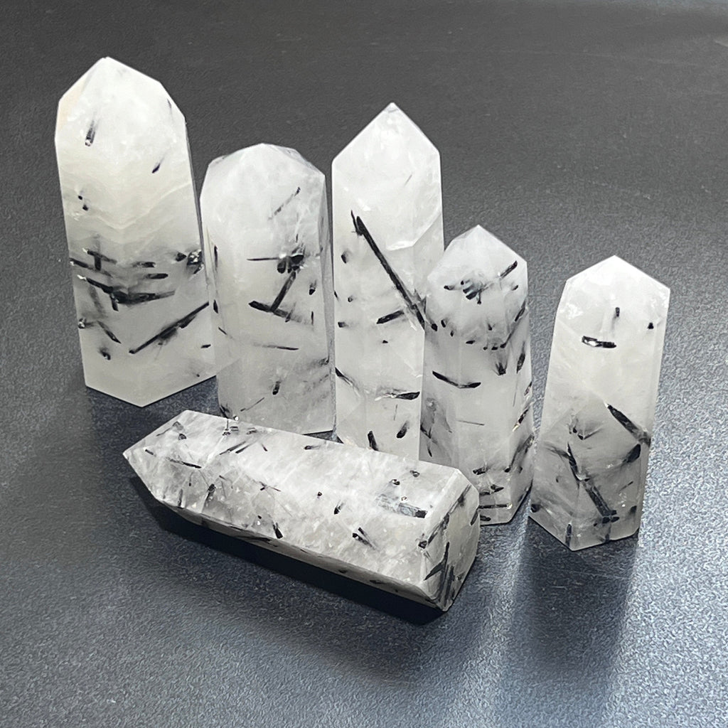 Tourmalated Quartz Crystal Point Tower Carving Wholesale Amazing Crystals
