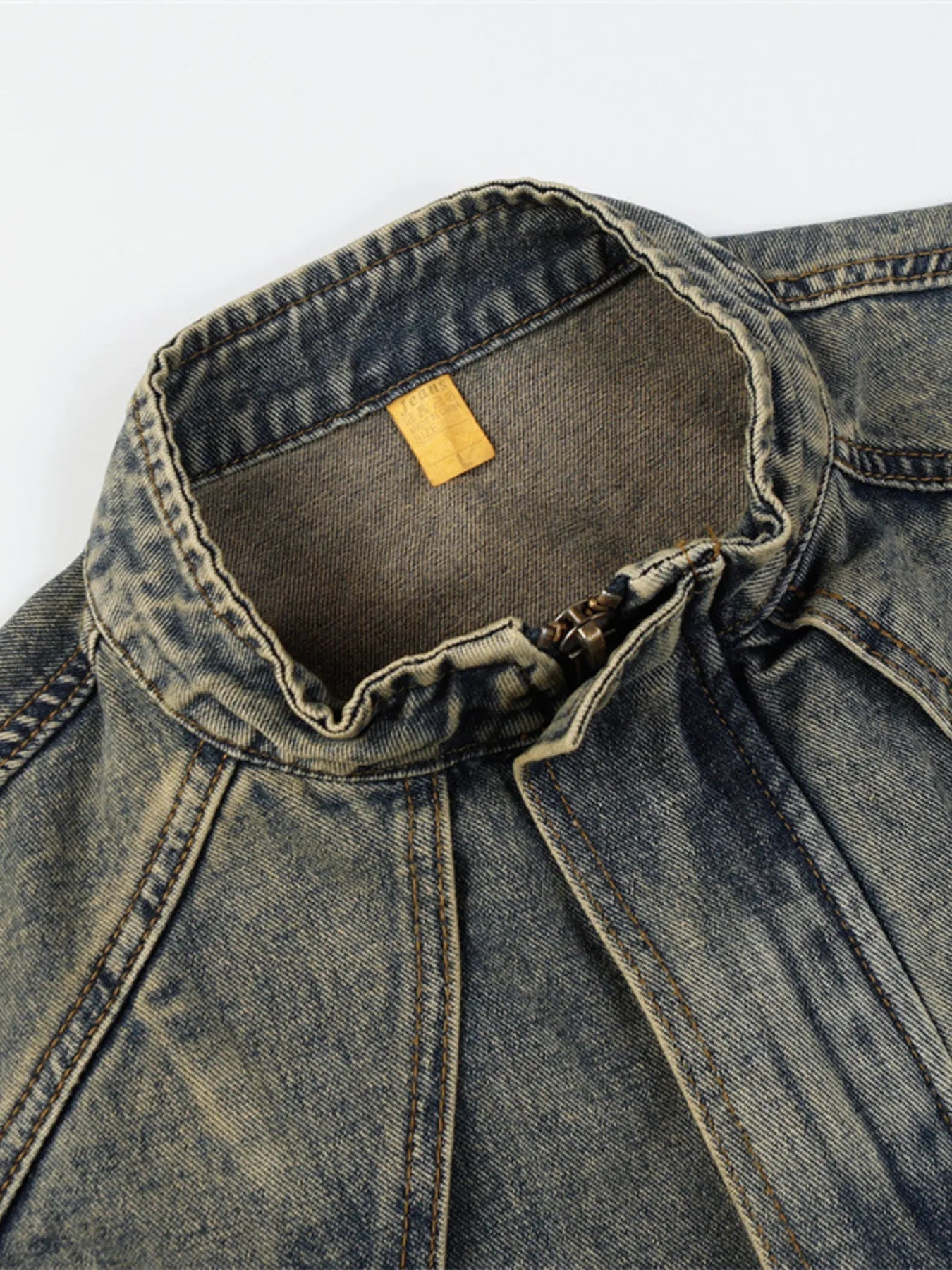 Men's Plus Size Zip Up Long Sleeve Denim Jacket NicholesGifts